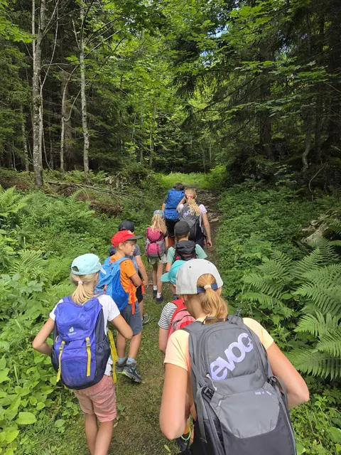 Gemeinsam mit den Naturfreunden Bad Goisern wanderten die Kids zur Raschberghütte. | Foto: NF Bad Goisern