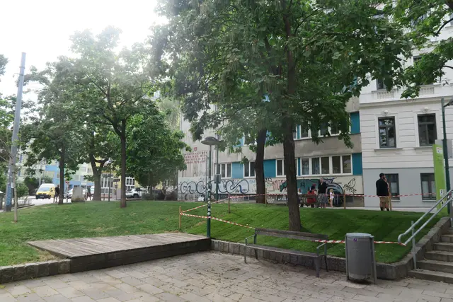 Im Juni 2024 wurde der neu gestaltete Park offiziell eröffnet. Schon bald soll es auch eine "Wiener Wand" geben.  | Foto: BV15