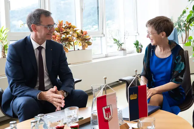 Besuch Regierungschefin Liechtenstein Brigittte Haas bei Landeshauptmann Markus Wallner.
 | Foto: VLK Serra 