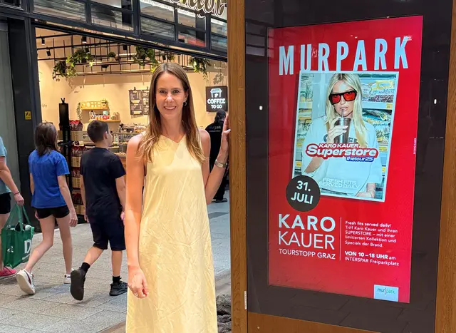 Murpark-Center-Managerin Carina Weyringer freut sich bereits auf Influencerin Karo Kauer, die mit ihrem Superstore auf Österreich-Tournee geht und am 31. Juli in Graz Halt macht. | Foto: Murpark