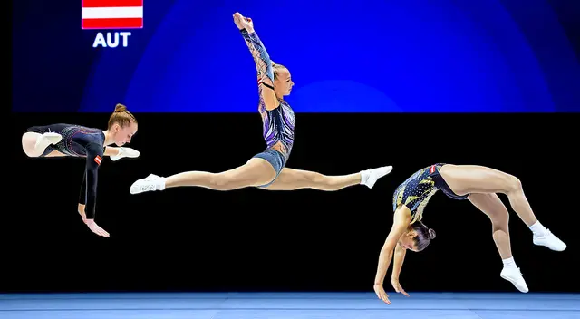 Durch ihre starken Einzelküren bei den FIG-Wettkämpfen in Bratislava und Prag lösten Valerie Passecker, Emma Klug und Katharina Wild das Ticket für die Europameisterschaft in der Sportaerobic. | Foto: Birgit Klug