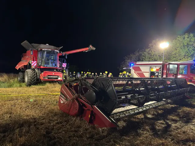 cheinwerfer beleuchteten die Einsatzstelle in der Dunkelheit. | Foto: DOKU-NÖ