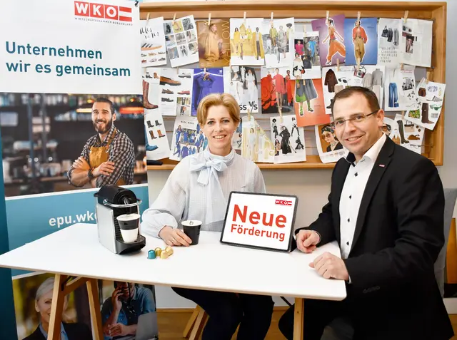 Freuen sich über die neue Förderung: WKB-Präsident Andreas Wirth und EPU-Sprecherin Daniela Jagschitz | Foto: WKB