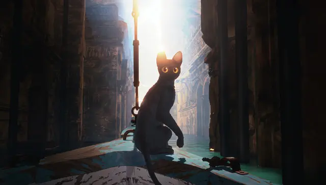 "Flow", ein eindrucksvoller Animationsfilm für die ganze Familie, handelt von einem schwarzen Kater, der mit anderen Tieren viele Herausforderungen meistern muss. | Foto: Charades