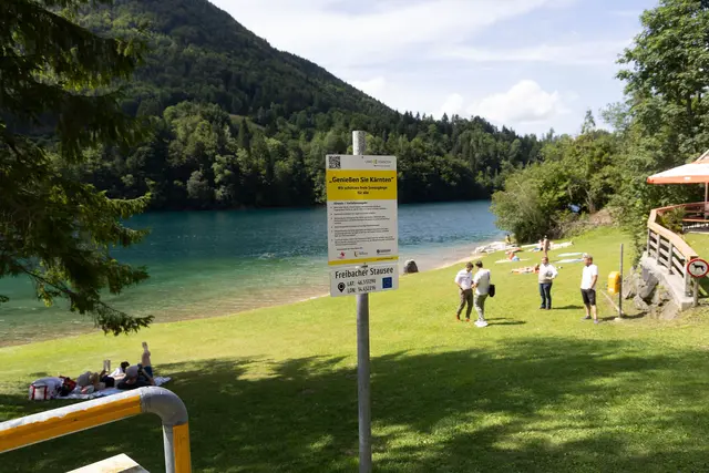 Der freie Seezugang am Freibacher Stausee wurde am 23. Juli dieses Jahre eröffnet. | Foto: LPD Kärnten/Just