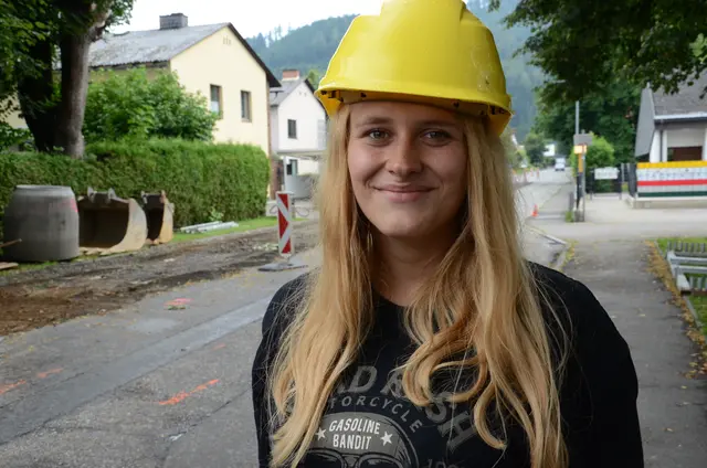 Leonie Berr liebt es auf der Baustelle zu arbeiten. | Foto: Oblak