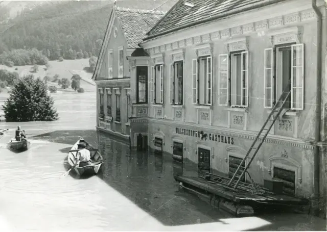 Hochwasser Juni 1954 in Grein. | Foto: Archiv Stadtmuseum Grein