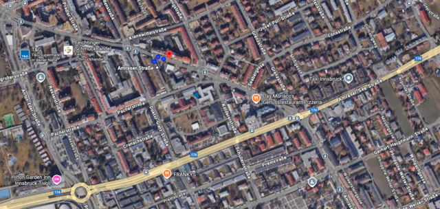 Am 25.07.2025 gegen 13:25 Uhr lenkte eine 47-jährige Österreicherin ein E-Bike auf der Amraser-Straße in Innsbruck stadtauswärts. | Foto: Google Maps / MeinBezirk Tirol