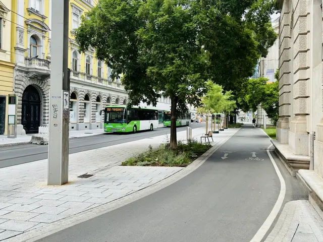 Wie viele Radfahrerinnen und Radfahrer die neue Strecke in der Neutorgasse nutzen, soll demnächst eine Zählstelle ermitteln. | Foto: MeinBezirk/Andreas Strick