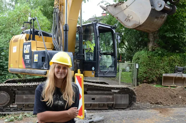 Leonie Berr geht voll motiviert jeden Tag auf die Baustelle. | Foto: Oblak