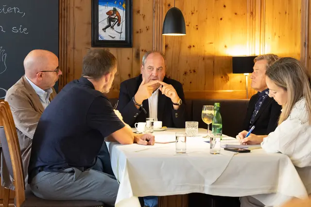 ÖFB-Präsident Josef Pröll und TFV-Präsident Sepp Geisler beim Mediengespräch vor dem Cupschlager. | Foto: michael.kristen