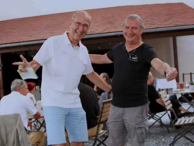 KBB-Eventmanager Werner Glösl und Norbert Postmann - er pflegt das Netzwerk zu den größten Blues-Bands der Welt - eröffneten das 12. Blues &amp; More Festival in Schlaining. | Foto: Peter Seper