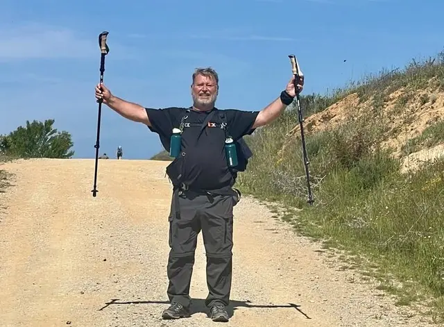 Robert Skalnik auf dem Jakobsweg. | Foto: Robert Skalnik
