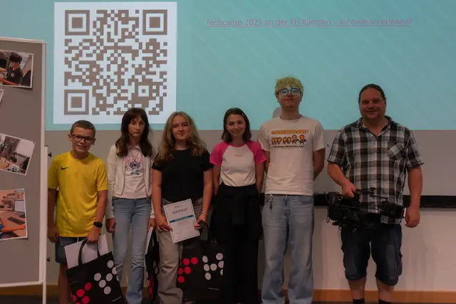 Das "Team Multimedia" hat das Tech Camp auf Video festgehalten. | Foto: FH Kärnten/Clemens M. Hensel