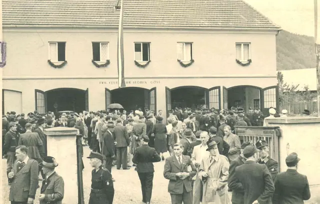 Die Rüsthausübergabe wurde 1952 gefeiert.  | Foto: FF Leoben-Göss