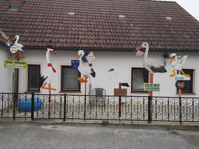 Störche vor dem Wohnhaus aufgestellt | Foto: Daniel Schmidt
