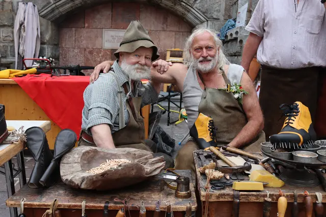 Wurden heuer für 45 Jahre am Jakobimarkt geehrt: Jakob Durchner und Sepp Götz | Foto: MeinBezirk.at