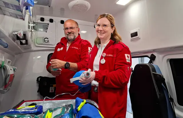 Gemeinsam im Einsatz für andere: Die Freunde Kerstin und Andreas engagieren sich an der Ortsstelle Spital am Pyhrn | Foto: OÖRK Spital am Pyhrn