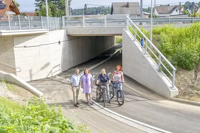 Die neue Unterführung für Radlerinnen und Radler sowie Fußgängerinnen und Fußgänger am Tiefentalweg ist fertiggestellt und verbindet künftig Graz mit Raaba-Grambach. | Foto: Foto Fischer