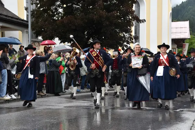Die Musikkapelle Kössen lud heuer zum Bezirksmusikfest. | Foto: Johanna Bamberger