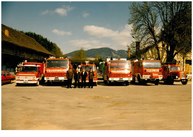 Der Fuhrpark von 1988 | Foto: FF Leoben-Göss