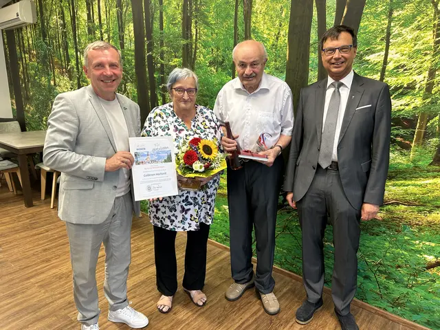 Josef Ramharter, Agnes und Willibald Weber und Josef Rennhofer (v.l.) | Foto: Stadtgemeinde Waidhofen/Thaya