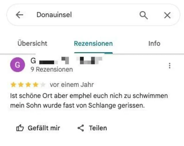 Der Sohn wurde fast "gerissen". | Foto: Screenshot Google Maps