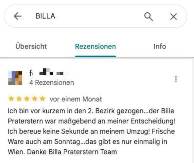 Liebe auf den ersten Blick für diesen neuen Bezirksbewohner! | Foto: Screenshot Google Maps