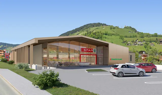 Der neue Spar-Supermarkt in Niederau/Wildschönau bietet ab Herbst moderne Nahversorgung mit regionalem Fokus und praktischem Einkaufserlebnis. | Foto: Spar