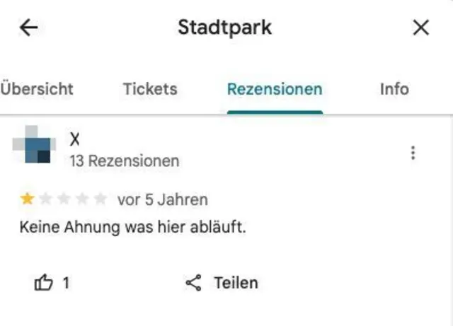 Wir wissen es auch nicht! | Foto: Screenshot Google Maps