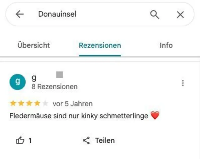 Wir wollen an dieser Stelle den Begriff "kinky" nicht übersetzen. Google hilft auch hier weiter! | Foto: Screenshot Google Maps