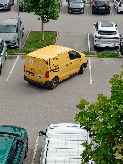 Der Postzusteller blockierte zwei Parkplätze. | Foto: Name d. Fotografen d. Red. bekannt