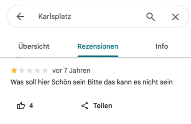Da hilft nicht mal die Karlskirche was die Optik angeht... | Foto: Screenshot Google Maps