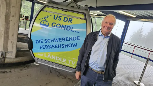 Foto: Flugliniengründer Rolf Seewald ist als Zeitzeuge zu Gast in der 374. Fernsehgondelfolge bei Andreas Seeburger am Muttersberg.