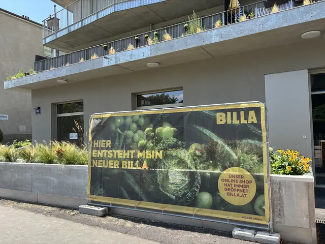 "Hier entsteht mein neuer Billa", steht am Plakat. Ob hier einmal auch wirklich eine Billa-Filiale einzieht, ist aber noch nicht fix. | Foto: Lisa Kammann/MeinBezirk