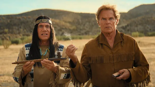 Abahachi (Michael Bully Herbig) und sein weißer Blutsbruder Ranger (Christian Tramitz) kämpfen auch in der Fortsetzung von "Der Schuh des Manitu" für Frieden und Gerechtigkeit. | Foto: herbX film/Luis Zeno Kuhn