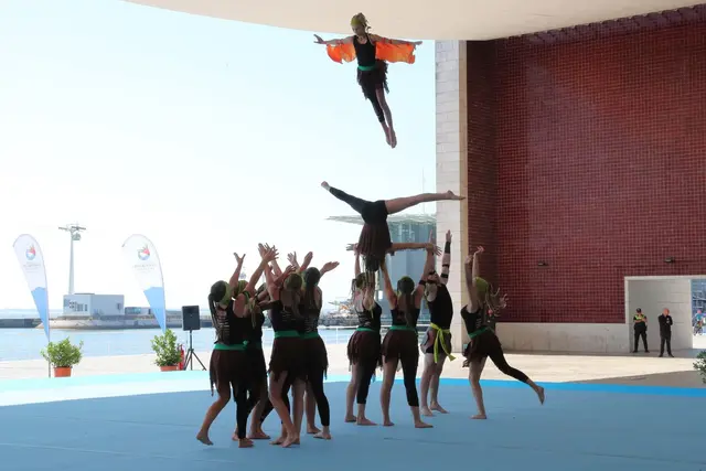 Die Münzkirchen boten in Lissabon akrobatische Einlagen der Extraklasse.