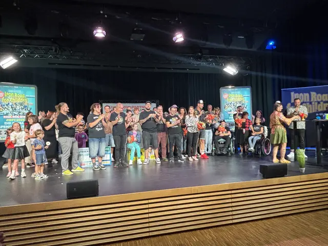 Die Spendensumme von 250.000 Euro sorgte bei den Familien der Spendenkinder, der Crew und allen Fans der Iron Road for Children für Begeisterung. | Foto: MeinBezirk/Jung