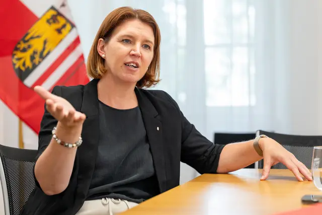Landesrätin Michaela Langer-Weninger (ÖVP) ist in Oberösterreich für die Landwirtschaft und Gemeinden zuständig. | Foto: MeinBezirk OÖ/Siegl