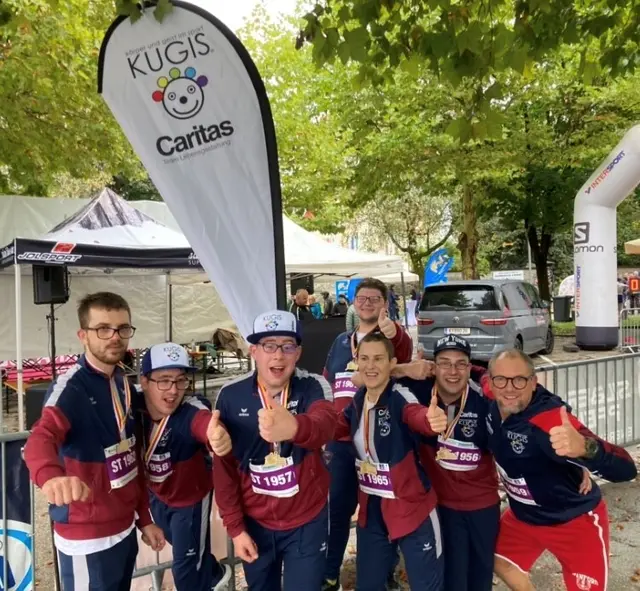 Die KUGIS mit Initiator Michael Fixl (re.) freuen sich auf viele Anmeldungen für den Lauf in Friesach. | Foto: Caritas