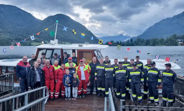 Am Grundlsee fand kürzlich eine Übung mehrerer Einsatzkräfte statt. | Foto: Schifffahrt Grundlsee