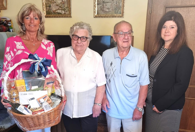 Margaretha und Walter Schmiedek feierten im Juli ihre Diamantene Hochzeit. | Foto: Stadtgemeinde Neusiedl