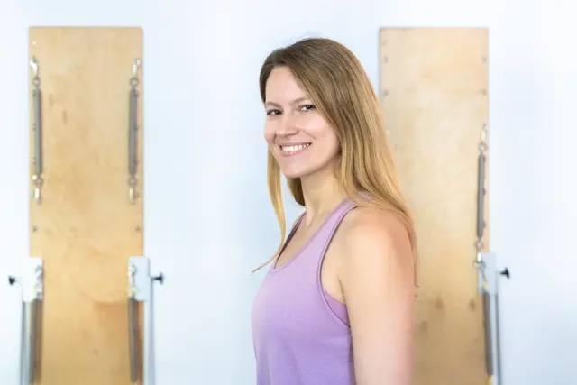 Trainerin Bea Rümmele gab beim "Ausprobiert" Einblick in den Trendsport Reformer Pilates.  | Foto: Konstantinov