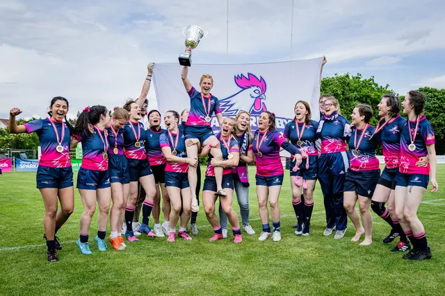 Das Brigittenauer Frauen-Rugby-Team feiert bereits seinen vierten Staatsmeistertitel in Folge. | Foto: Roman Stoiber
