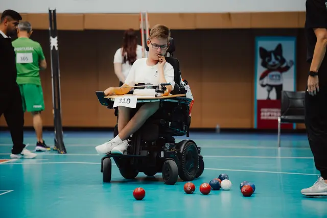 Höchste Konzentration im Para-Boccia, hier Christian Schimpl | Foto: ÖPC/GEPA pictures