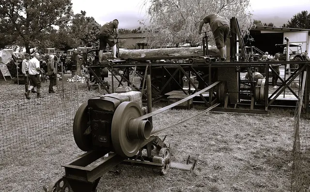 Sägewerk im Einsatz.