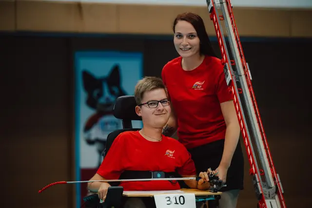 Christian und Christine Schimpl bei Para-Boccia mit Rinne | Foto: ÖPC/GEPA pictures