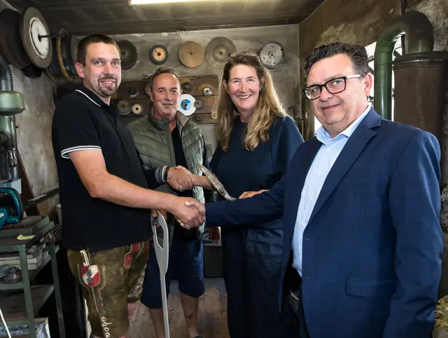 Markus Urich, Werner Kaiser,  Stadträtin Sonja Pickhard-Kröpfel und Vizebürgermeister Stefan Maier