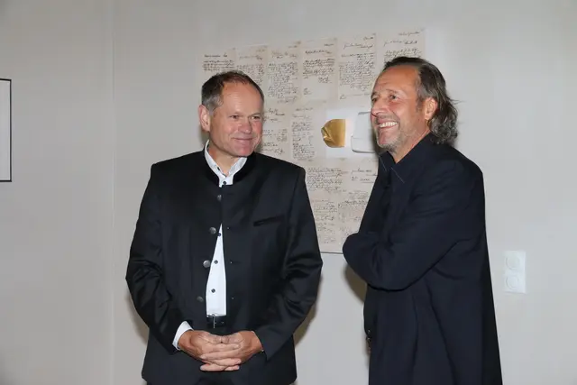 Bgm. Peter Suntinger &amp; Künstler Max Seibald