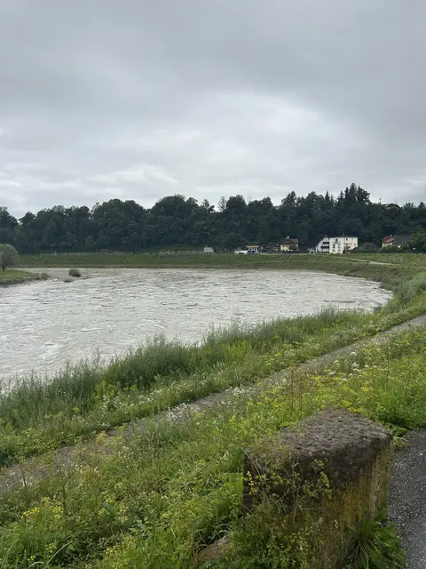 Die Salzach hat deutlich höhere Stände als vor vier Wochen. | Foto: Schweighofer Elisabeth 